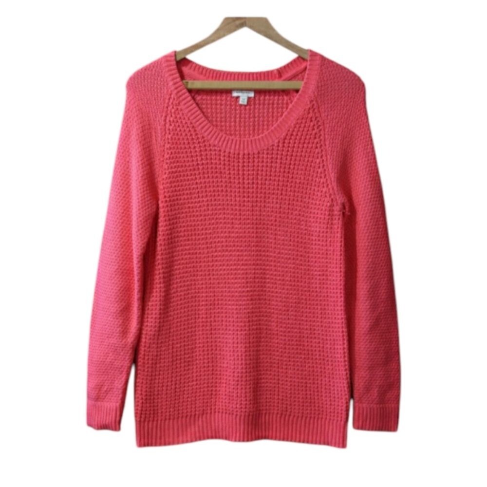 Sonoma Coral Pink Chunky Knit Pullover Sweater Medium